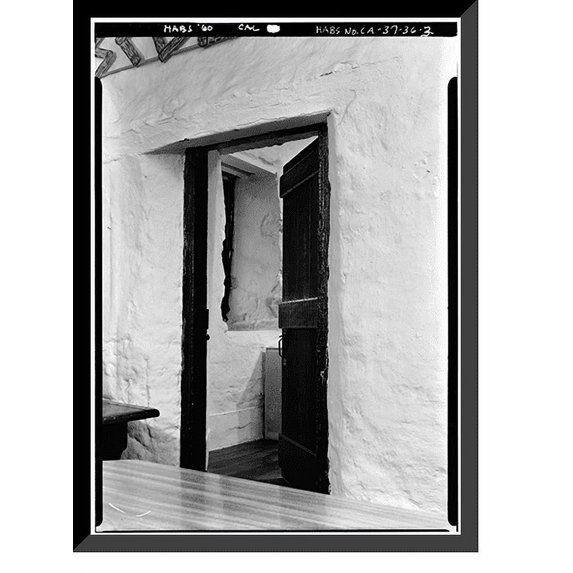 Historic Framed Print, El Cuartel, 122 East Canon Perdido Street, Santa Barbara, Santa Barbara County, CA - 3, 17-7/8" x 21-7/8"