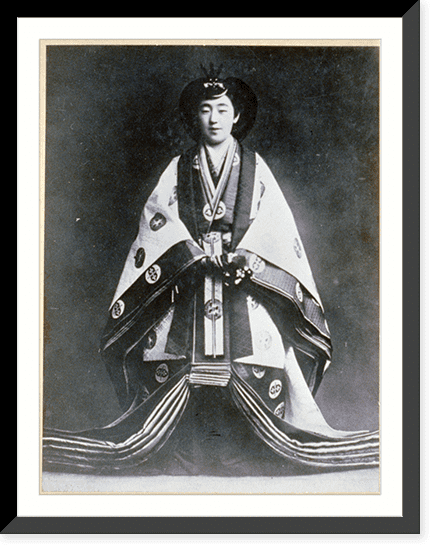 Historic Framed Print, The Empress is crowned in traditional ancestral ...
