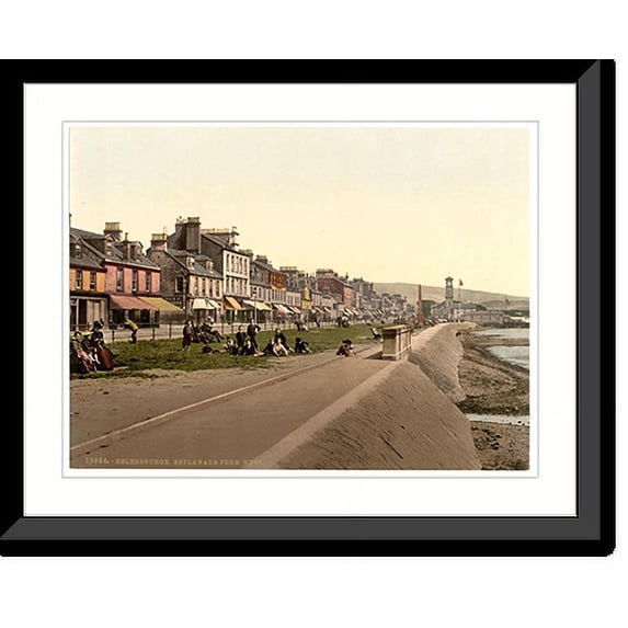 Historic Framed Print, Esplanade from west Helensburgh Scotland, 17-7/8" x 21-7/8"