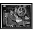 thumbnail image 1 of Historic Framed Print, Etta Sullivan and Jimmie Jones operating the canceling machine at the Treasury Department, 17-7/8" x 21-7/8", 1 of 9