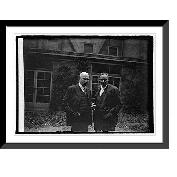 Historic Framed Print, Ex. Sen. Stanley & Clarence Darrow, 3/14/25, 17-7/8" x 21-7/8"