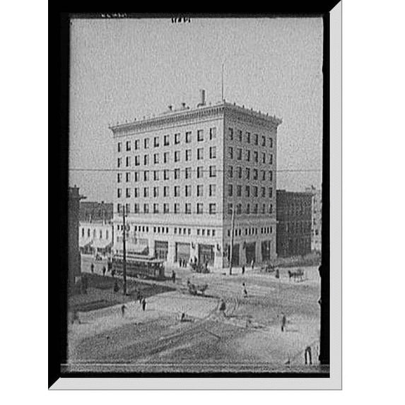 Historic Framed Print, [Exchange National Bank Building, probably Colorado Springs], 17-7/8" x 21-7/8"