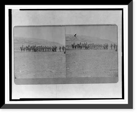 Historic Framed Print, Execution of John D. Lee, 17-7/8" x 21-7/8