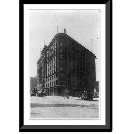 Historic Framed Print, [Exterior of the Brown Palace Hotel, Denver, Colorado], 17-7/8" x 21-7/8"