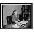 thumbnail image 1 of Historic Framed Print, FCC Commissioner tells Senate Committee time is ripe for investigation telegraph industry. Washington, D.C., May 22. T.A.M., 17-7/8" x 21-7/8", 1 of 9