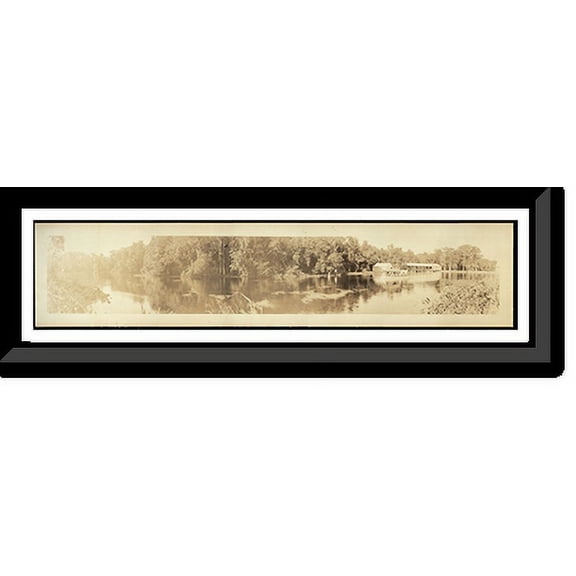 Historic Framed Print, FL Silver Springs 1911 PHOTO, 36-3/8" x 8-3/8"