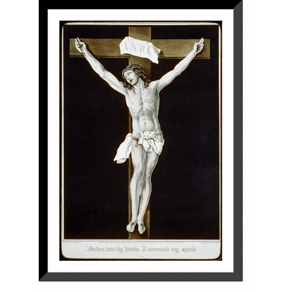 Historic Framed Print, Father, into thy hands I commend my spirit, 17-7/8" x 21-7/8"