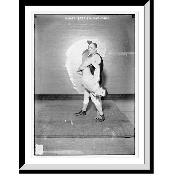 Historic Framed Print, Faust holding Edelmeir, 17-7/8" x 21-7/8"