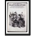 thumbnail image 1 of Historic Framed Print, Female lobbyists at Washington, D.C. - a scene in the Marble Room of the Capitol - Senators in the toils [4 women lobbying 2 men], 17-7/8" x 21-7/8", 1 of 9