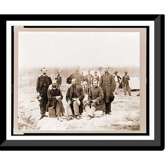 Historic Framed Print, Field and staff of 39th U.S. Colored infantry in front of Petersburg Va., 17-7/8" x 21-7/8"