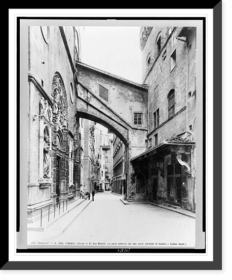 Historic Framed Print, Firenze - Chiesa di Or San Michele. La parte ...