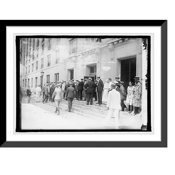 Historic Framed Print, First meeting of Bureau Chief with Dawes, 6/19/21, 17-7/8" x 21-7/8"