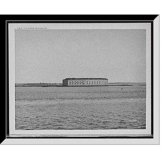 Historic Framed Print, Fort Gorges, Portland, Me., 17-7/8" x 21-7/8"