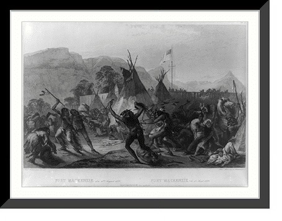 Historic Framed Print, Fort Mackenzie den 28ten August 1833. Fort ...