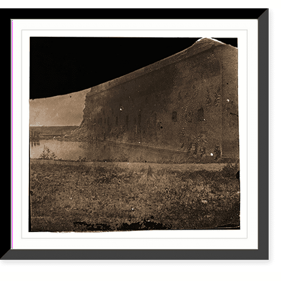 Historic Framed Print, Fort Pulaski Georgia. Front view, 17-7/8" x 21-7/8"