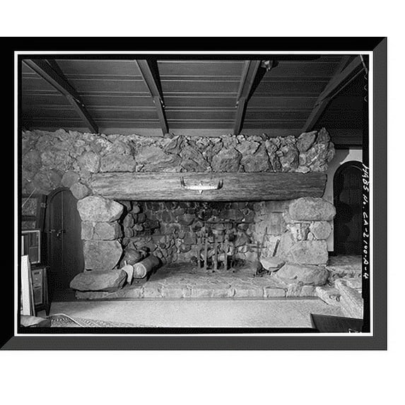Historic Framed Print, Fountain Oaks, Guest House, 15835 Carey Avenue, Morgan Hill, Santa Clara County, CA - 4, 17-7/8" x 21-7/8"