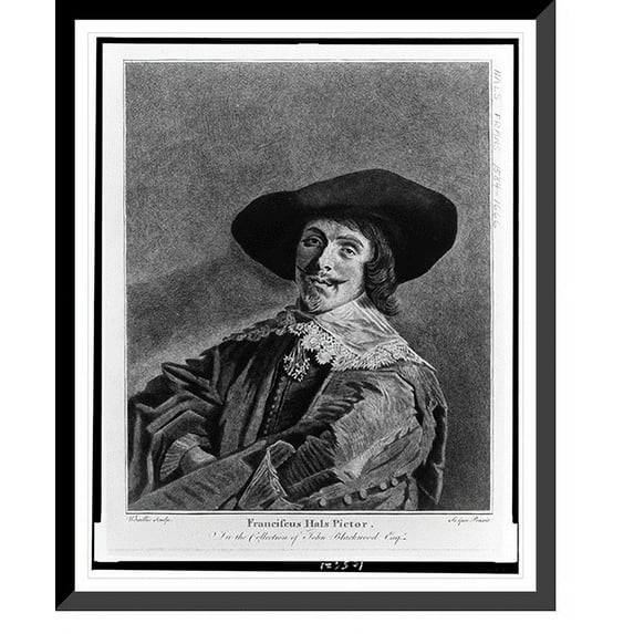 Historic Framed Print, Franciscus Hals pictor.W. Baillie sculp. ; Seipse, pinxit., 17-7/8" x 21-7/8"