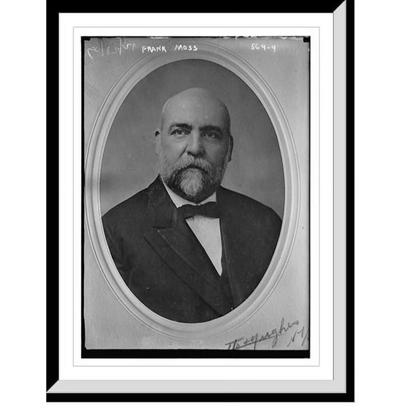Historic Framed Print, Frank Moss, cameo portrait, 17-7/8" x 21-7/8"
