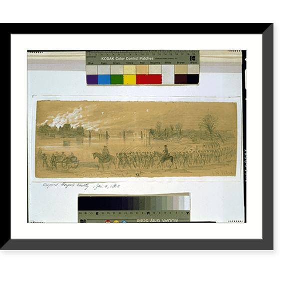 Historic Framed Print, Fredericksburg, night of the 11th - 3, 17-7/8" x 21-7/8"