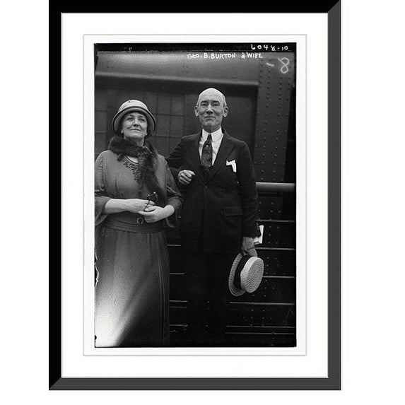 Historic Framed Print, G.B. Burton and wife, 17-7/8" x 21-7/8"