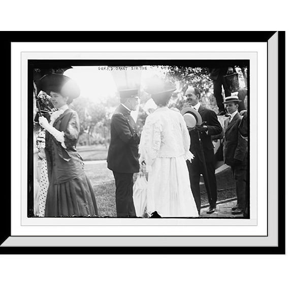 Historic Framed Print, Garden party, Governor's Island, Gen. F.D. Grant, New York, 17-7/8" x 21-7/8"