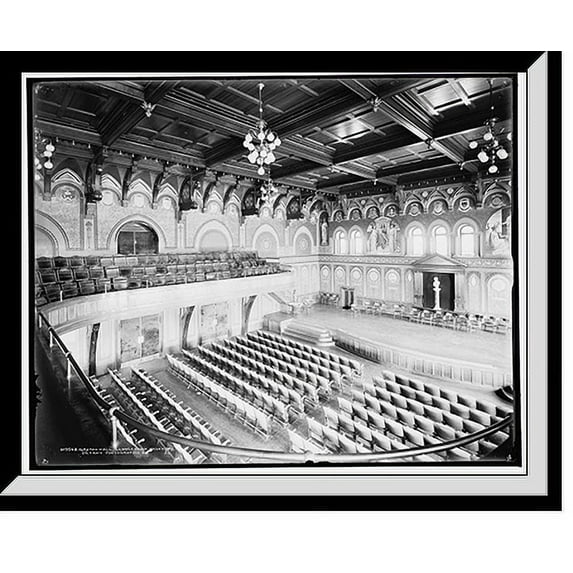 Historic Framed Print, Gaston Hall, Georgetown University, 17-7/8" x 21-7/8"