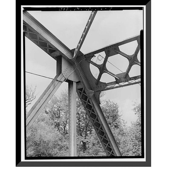 Historic Framed Print, Gaylordsville Bridge, Spanning Housatonic River at U.S. Highway 7, New Milford, Litchfield County, CT - 7, 17-7/8" x 21-7/8"