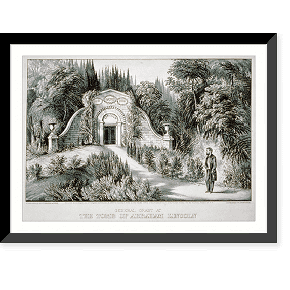 Historic Framed Print, General Grant at the tomb of Abraham Lincoln: Oak Ridge cemetery Springfield, Illinois, 17-7/8" x 21-7/8"