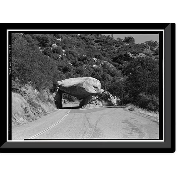 Historic Framed Print, Generals Highway, Three Rivers vicinity, Tulare County, CA - 67, 17-7/8" x 21-7/8"