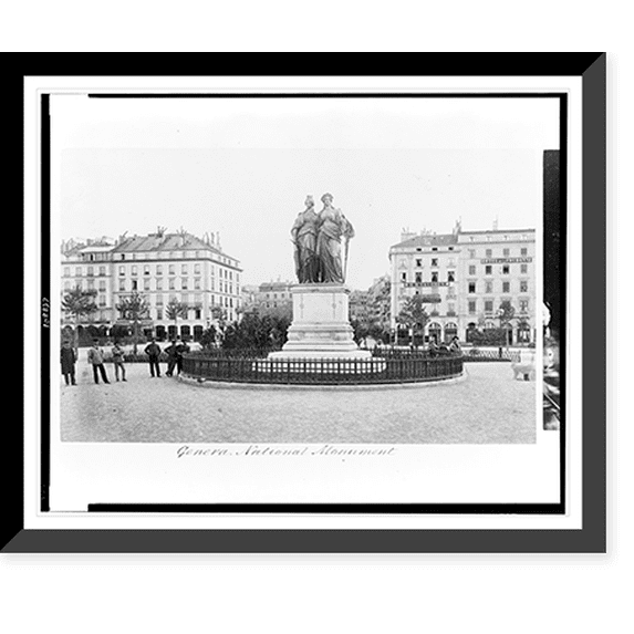 Historic Framed Print, Geneva. National monument, 17-7/8" x 21-7/8"