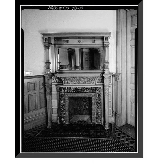 Historic Framed Print, George Schleier Mansion, 1665 Grant Street, Denver, Denver County, CO - 19, 17-7/8" x 21-7/8"