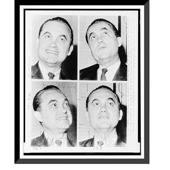 Historic Framed Print, [George Wallace, four bust portraits], 17-7/8" x 21-7/8"