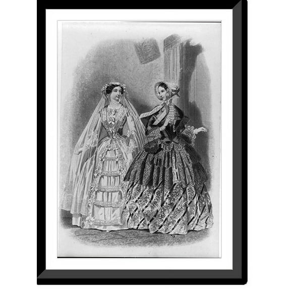 Historic Framed Print, Godey's unrivalled colored fashions, 17-7/8" x 21-7/8"