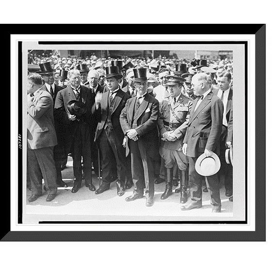 Historic Framed Print, Governor Smith here for Brennan rites, 17-7/8" x 21-7/8"