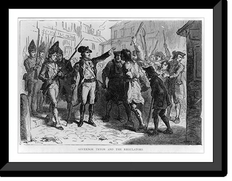 Historic Framed Print, Governor Tryon and the Regulators (British ...