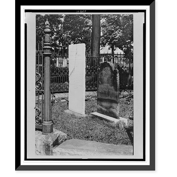 Historic Framed Print, Graves of Jane McCrea and Duncan Campbell of Revolutionary fame, Ft. Edward, N.Y., 17-7/8" x 21-7/8"