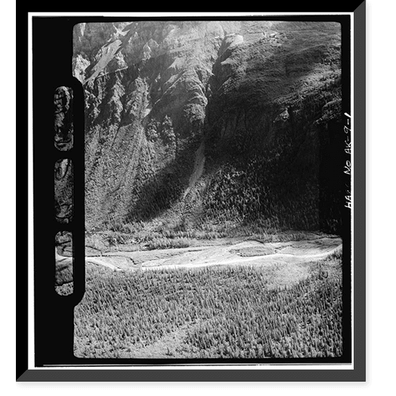 Historic Framed Print, Green Butte Copper Company, McCarthy Creek 12 miles Northeast of McCarthy, McCarthy vicinity, Valdez-Cordova Census Area, AK, 17-7/8" x 21-7/8"
