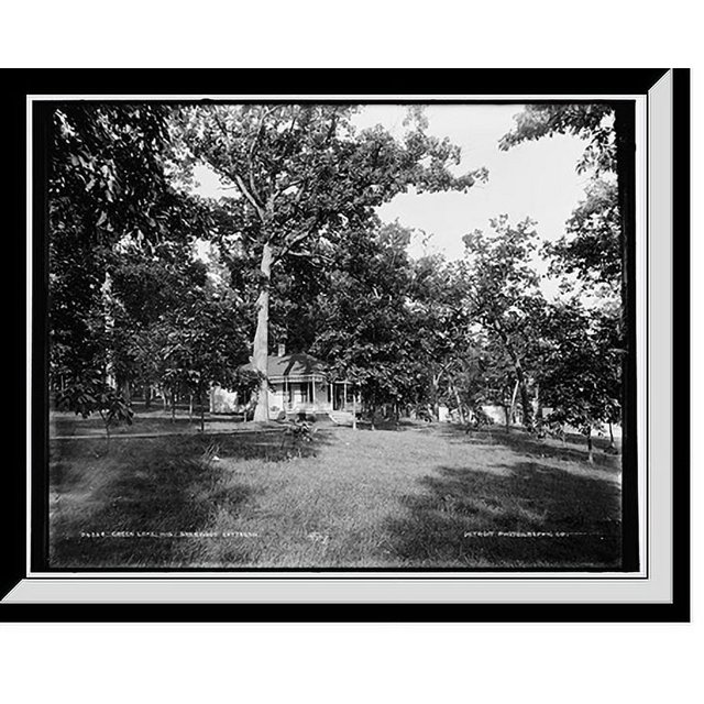 Historic Framed Print, Green Lake, Wis., Sherwood Cottages, 17-7/8" x 21-7/8"