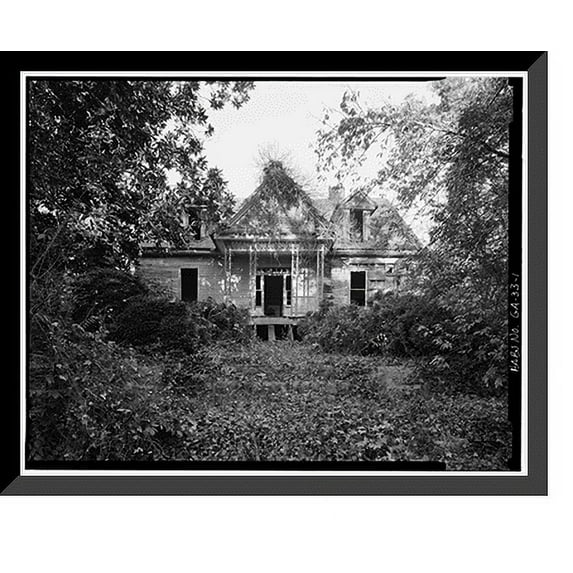 Historic Framed Print, Grogan House, Northwest Side County Road, Middleton, Elbert County, GA, 17-7/8" x 21-7/8"