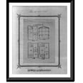 thumbnail image 1 of Historic Framed Print, [Ground and first floor plans, imperial military middle school, Thessalonikē], 17-7/8" x 21-7/8", 1 of 9