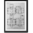 thumbnail image 1 of Historic Framed Print, [Ground plans for first and second stories of two cottages], 17-7/8" x 21-7/8", 1 of 9