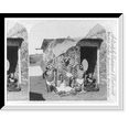 thumbnail image 1 of Historic Framed Print, Group of natives eating poi Hawaiian Islands [in front of grass hut], 17-7/8" x 21-7/8", 1 of 9