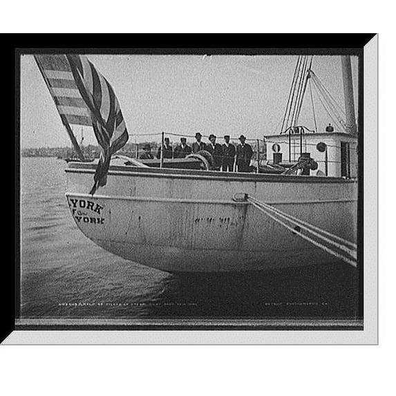 Historic Framed Print, Group of pilots of steam pilot boat New York, 17-7/8" x 21-7/8"