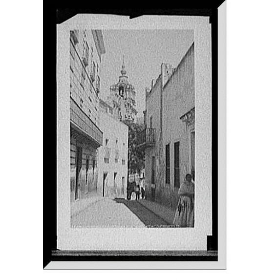Historic Framed Print, Guanajuato, street view, 17-7/8" x 21-7/8"