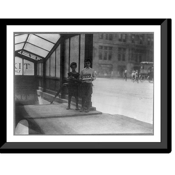 Historic Framed Print, Gum Vendors, 23rd St. & 4th Ave.,. Location: New York, New York (State), 17-7/8" x 21-7/8"