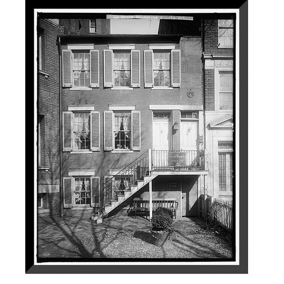 Historic Framed Print, HENDRICKS STUDIO. EXTERIOR, 17-7/8" x 21-7/8"