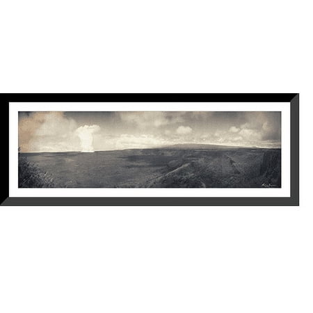 Historic Framed Print, HI Hawaii Crater of Kilauea 1902 PHOTO, 36-3/8" x 8-3/8"
