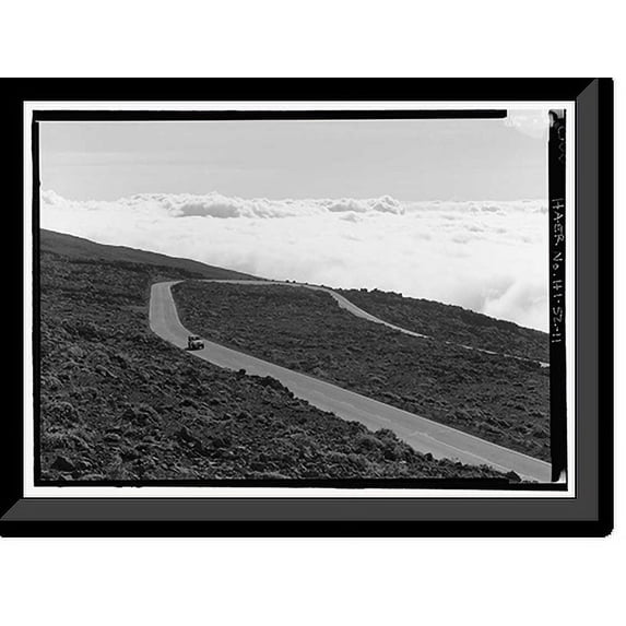 Historic Framed Print, Haleakala National Park Roads, Pukalani, Maui County, HI - 11, 17-7/8" x 21-7/8"
