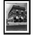 thumbnail image 1 of Historic Framed Print, [Hamilton Rice Home in Newport, Rhode Island, exterior view of side of house, showing potted trees on terrace], 17-7/8" x 21-7/8", 1 of 9