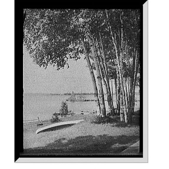 Historic Framed Print, Harbor Point from We-que-ton-sing, Mich., 17-7/8" x 21-7/8"